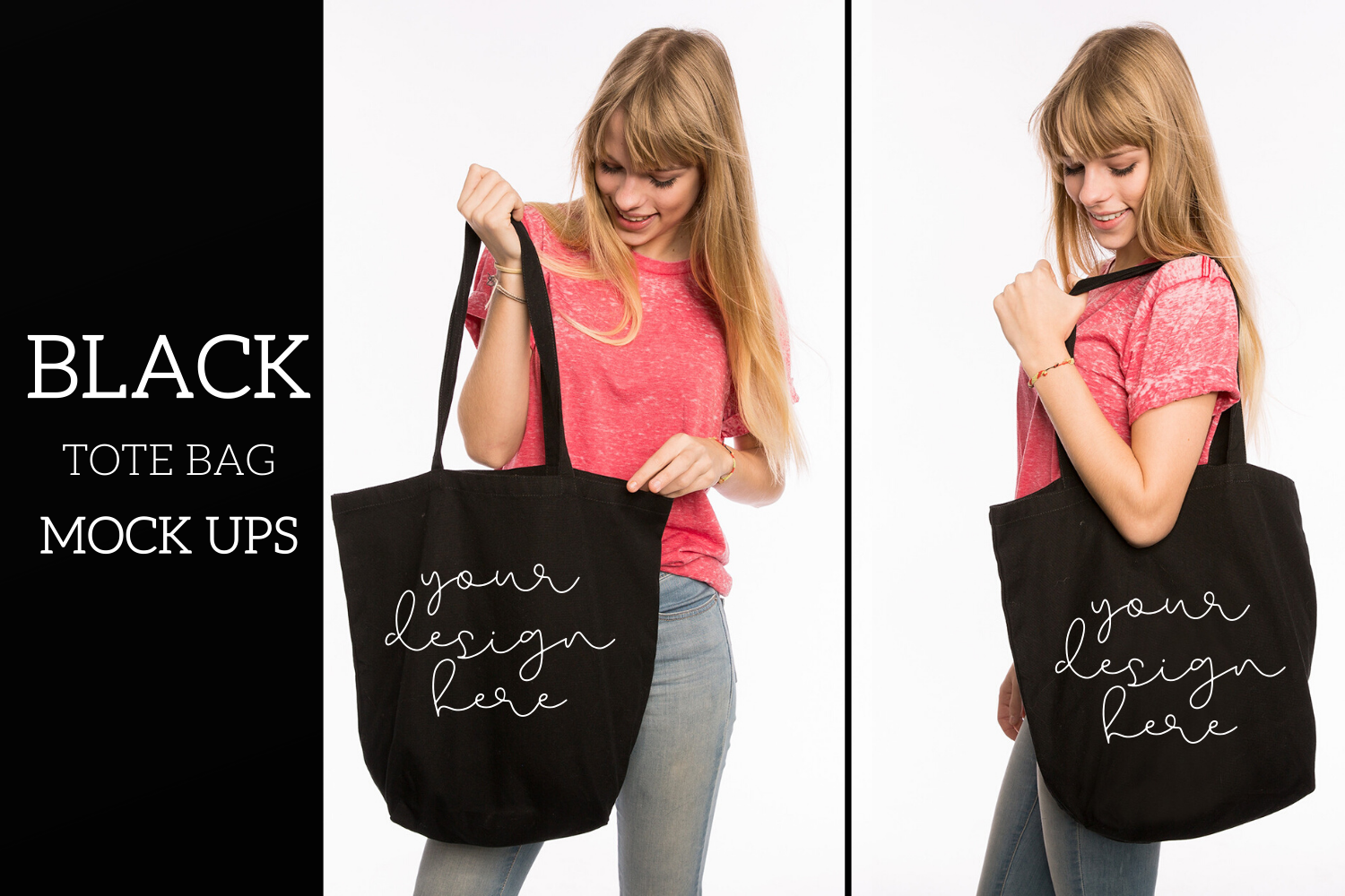 Download Black Tote Bag Mock Ups - 2 - Jpegs/Psds - 1071x1400px