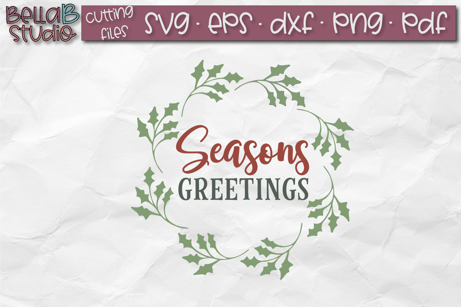 Download Seasons Greetings SVG, Christmas Sign SVG