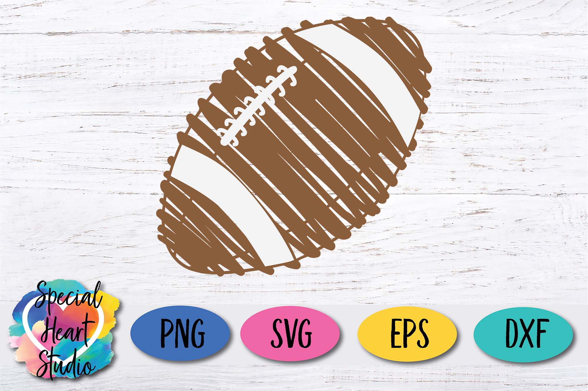 Download Scribble Football - A hand drawn fall football SVG Cut file
