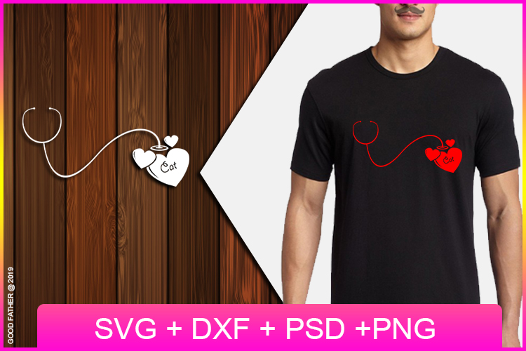 Download Stethoscope Love My Cat Svg Cut Files Eps Png Dxf