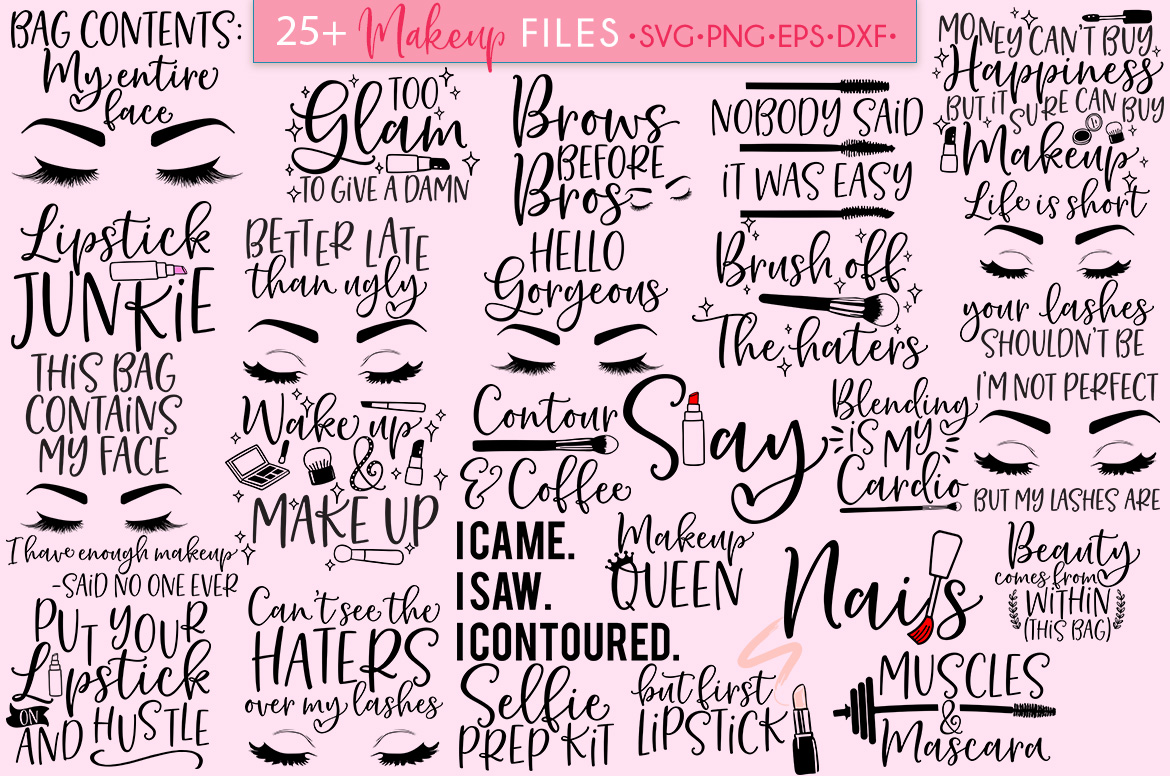 Download Free Makeup Bag Sayings Svg Saubhaya Makeup SVG DXF Cut File