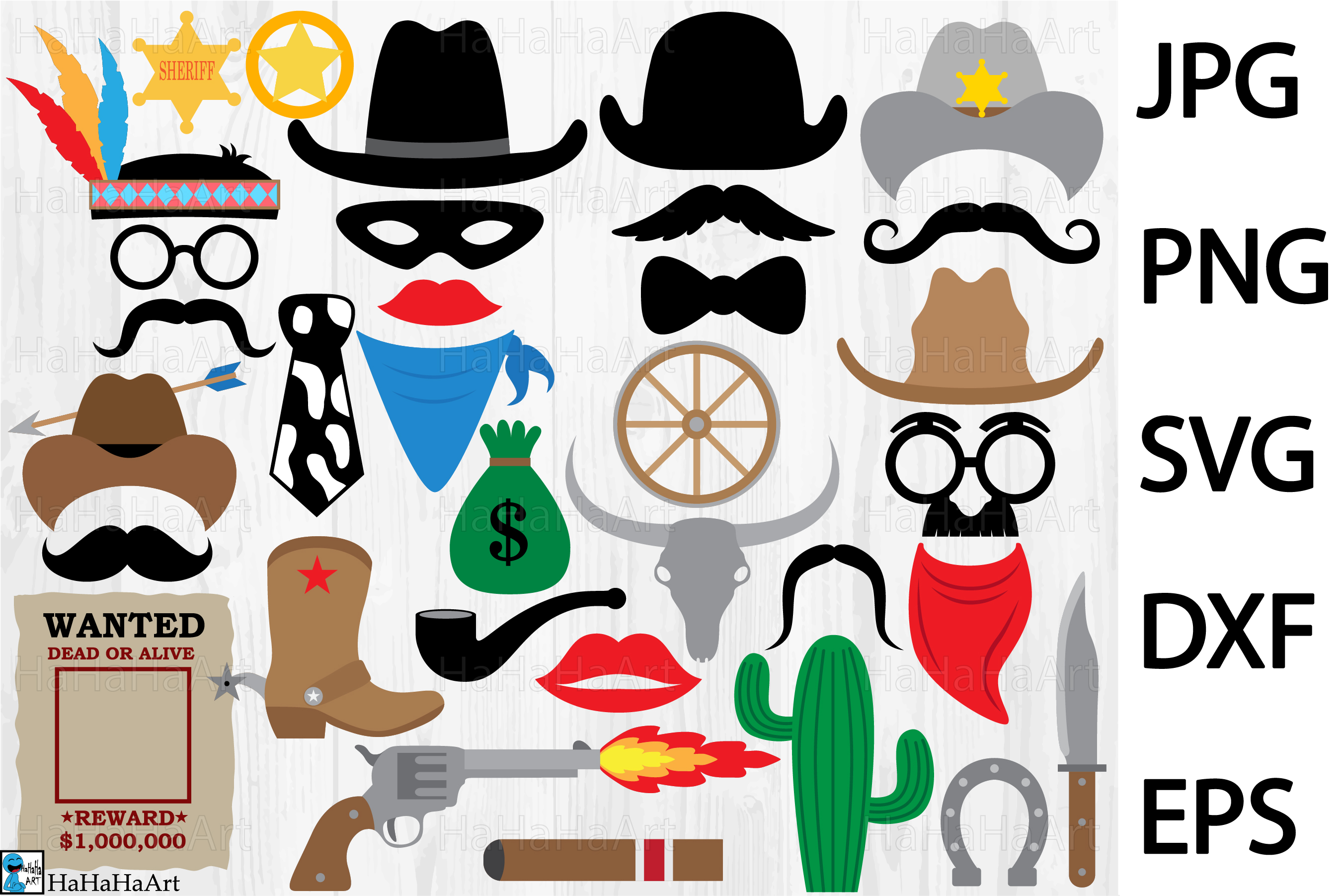 Props Cowboy - Clip art / Cutting Files 323c (480006) | Decorations ...