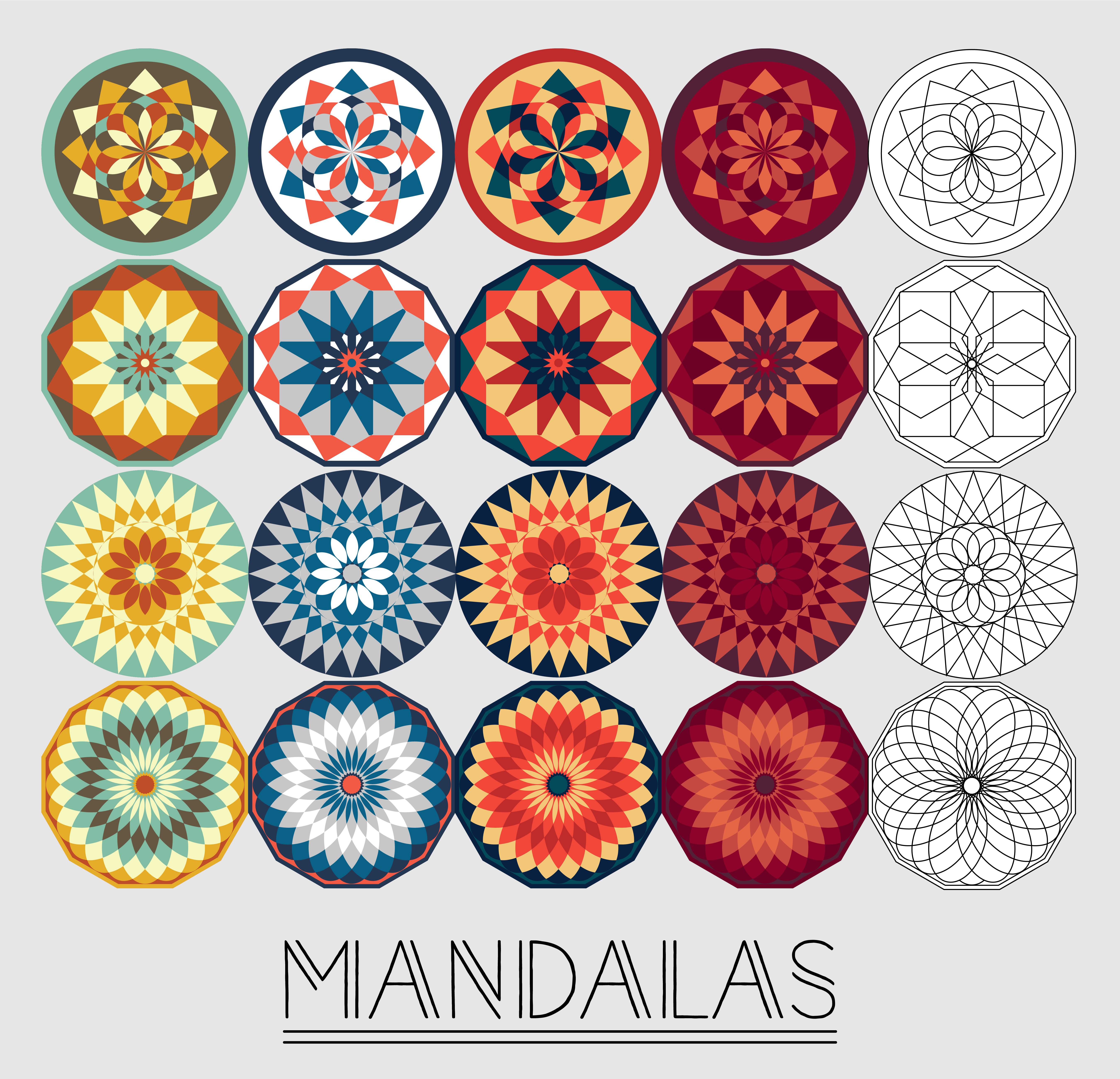 Simple Mandalas (49516) | Decorations | Design Bundles