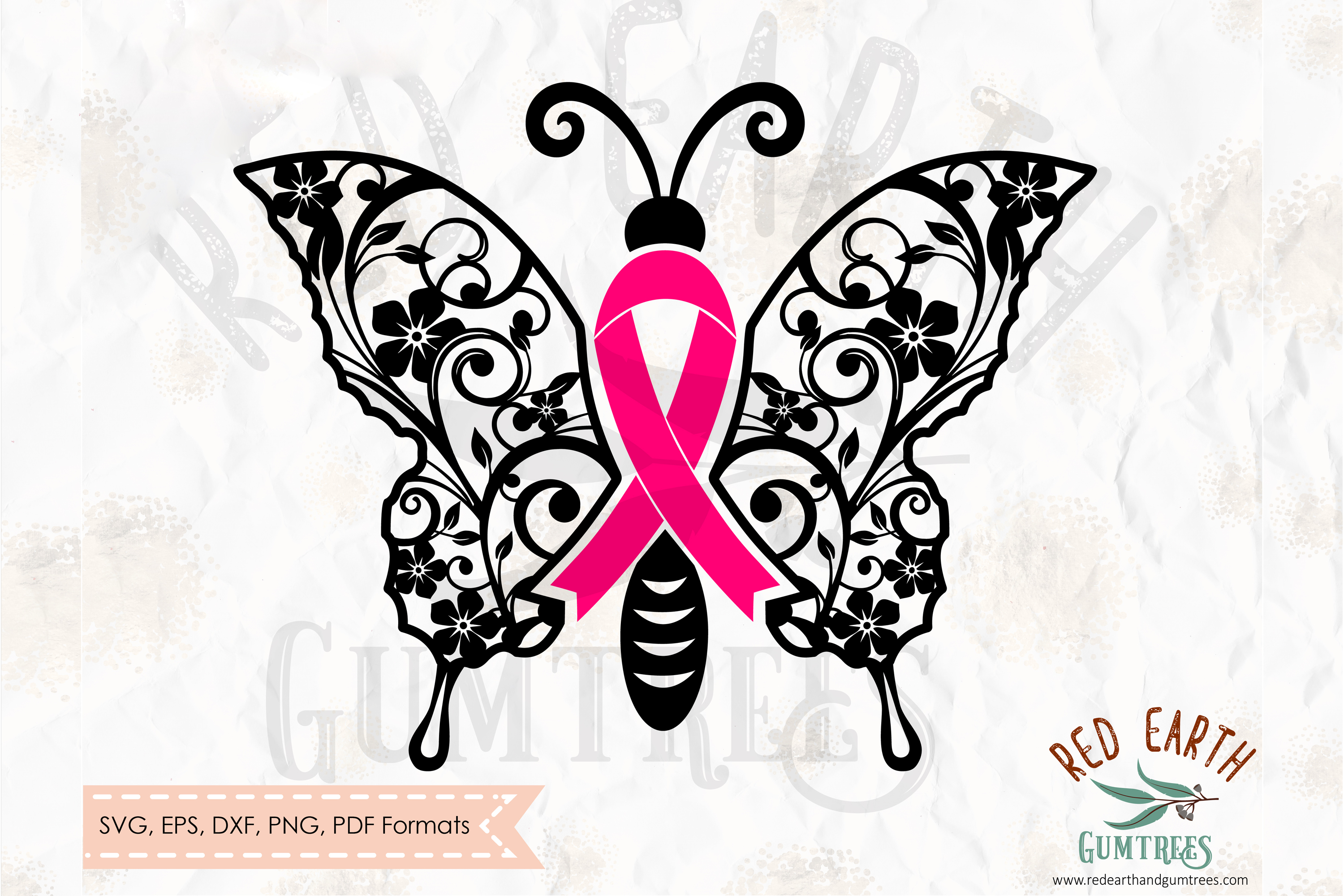 Free Svg Files For Cricut Cancer Ribbon Butterfly