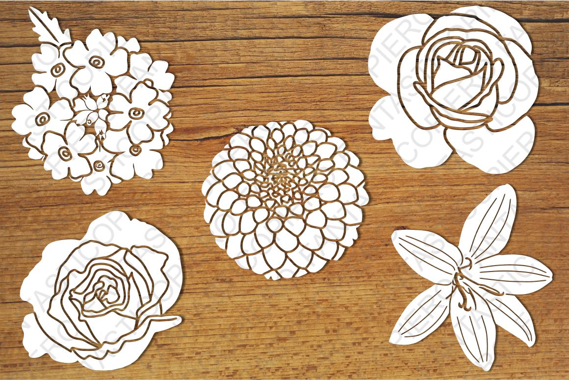 Flowers SVG files for Silhouette Cameo and Cricut. Flowers ...