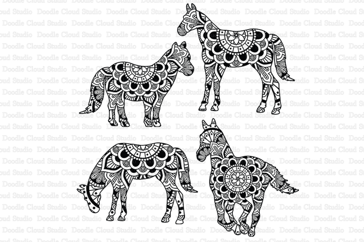 Download Cute Horse Mandala Svg - Layered SVG Cut File