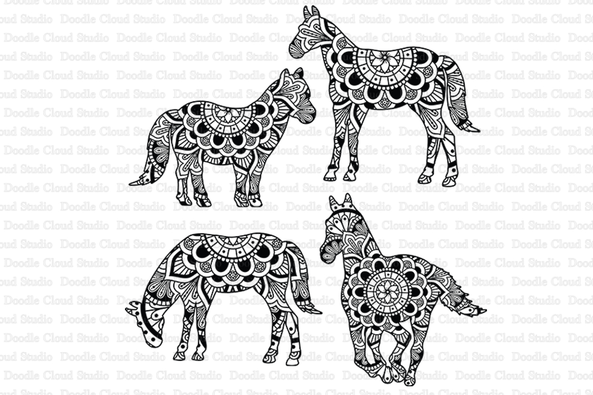 Download Horse Mandala Cut Files SVG, Horse Mandala Clipart.