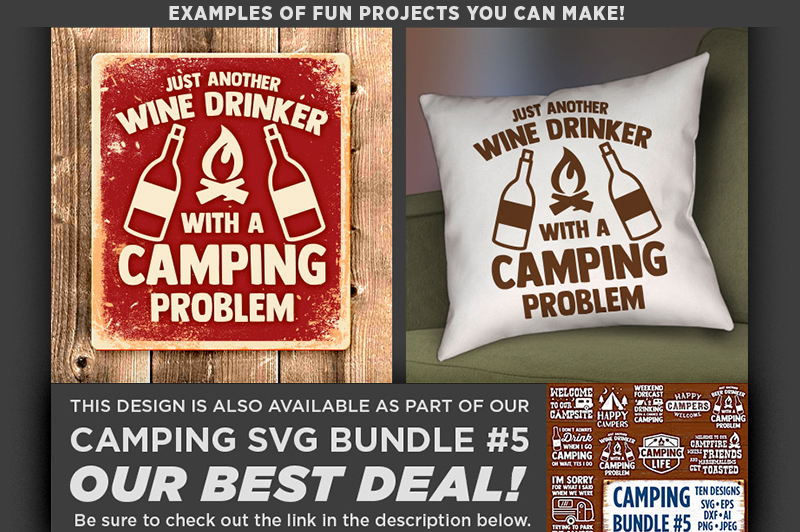 Download Just Another Wine Drinker With A Camping Problem SVG - 758