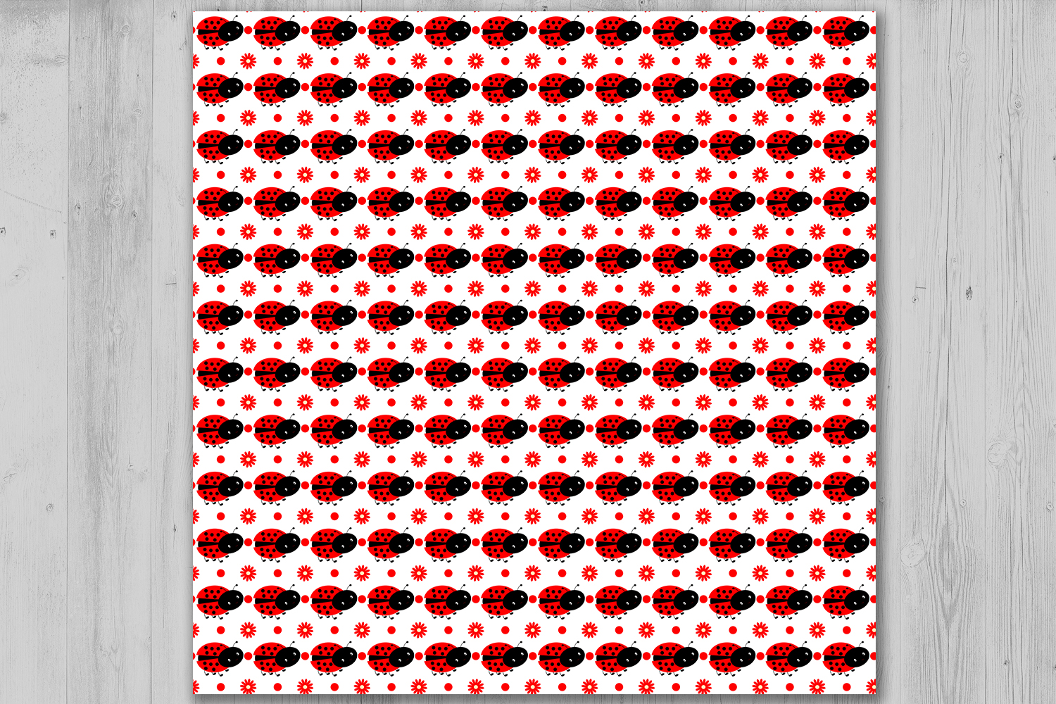 Ladybug Digital Paper, Ladybug Background, Flowers Backgroud, Bugs Pattern, Ladybugs Papers.