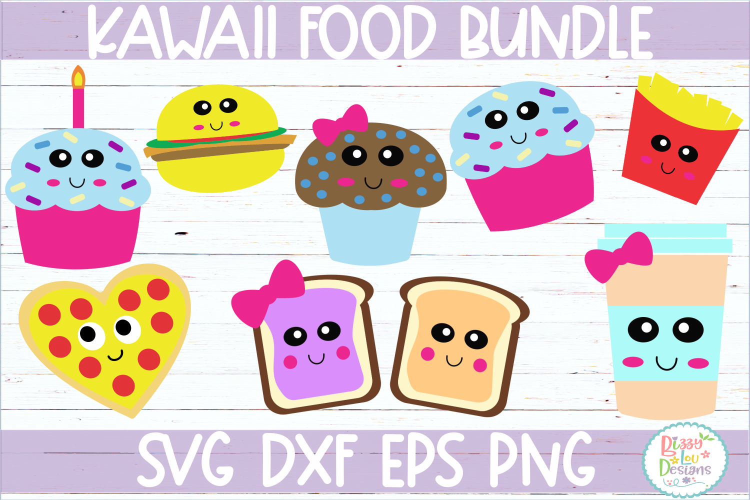 Download Kawaii Food Bundle SVG Cutting File