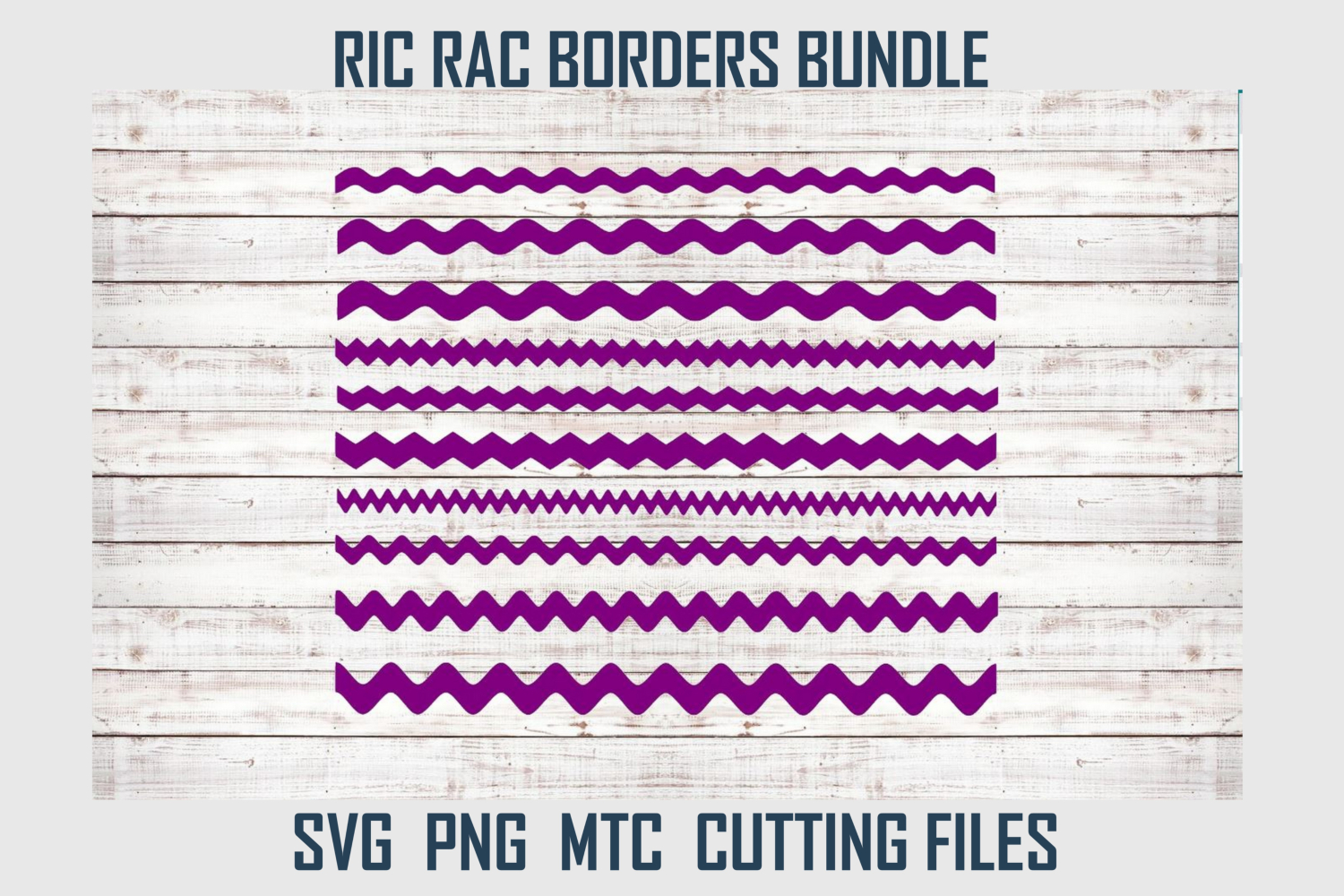 Ric Rac Zig Zag Borders Bundle SVG Cut File