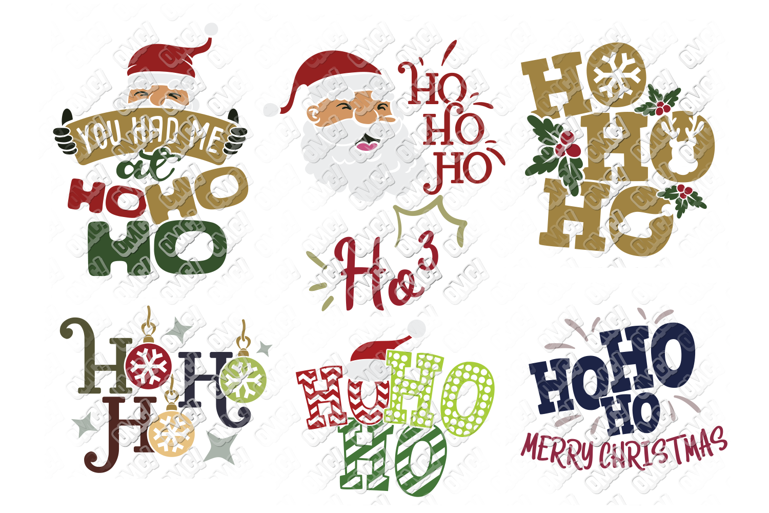 Download Ho Ho Ho SVG Christmas Santa in SVG, DXF, PNG, EPS, JPG