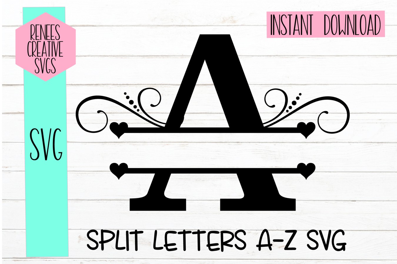 Split Letters| Split Monogram letters| SVG Cutting File