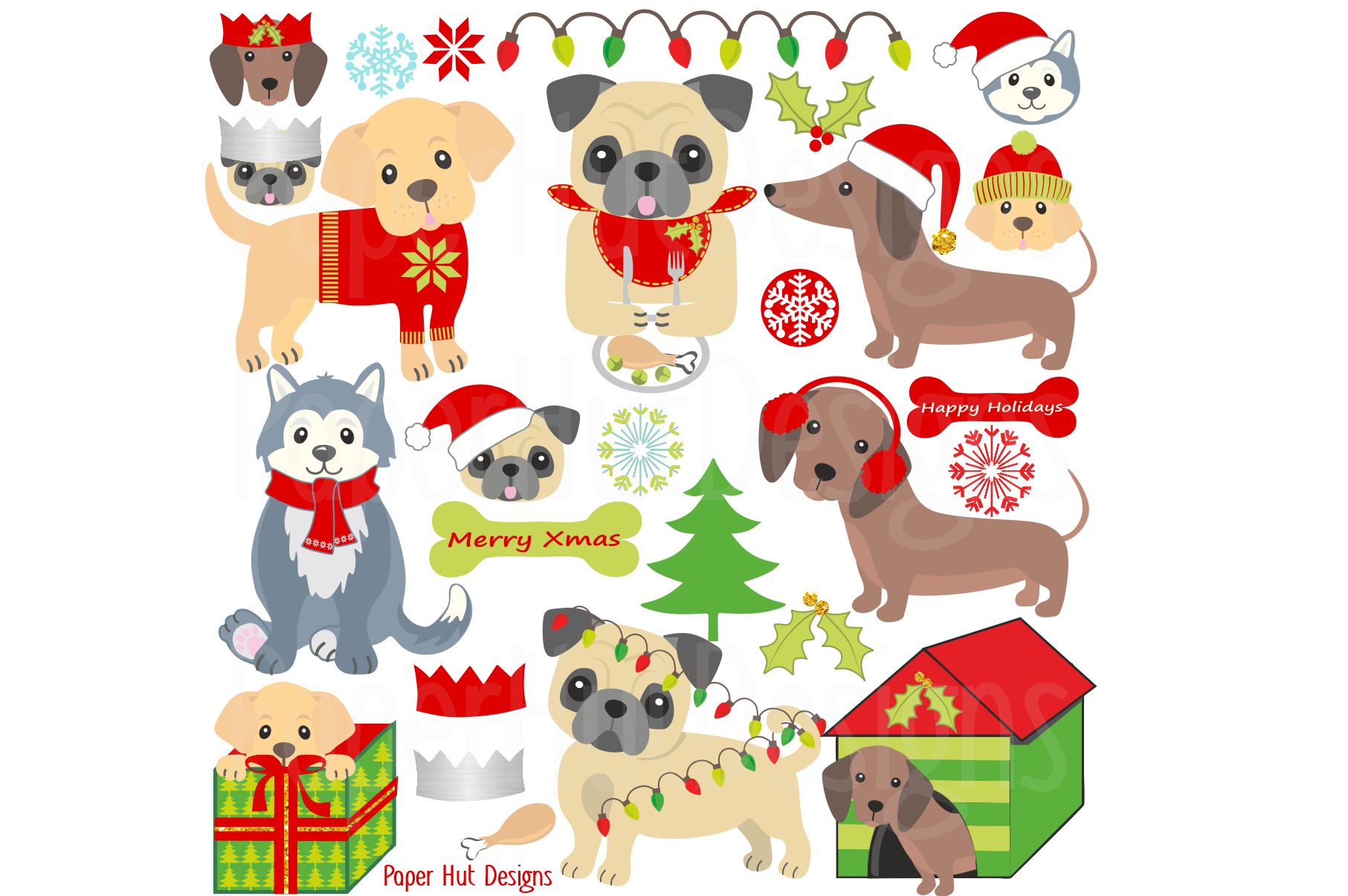 Christmas Dog Clipart