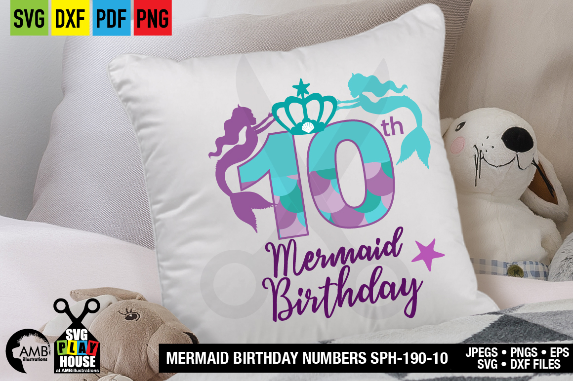 Free Free 169 Mermaid Birthday Card Svg SVG PNG EPS DXF File