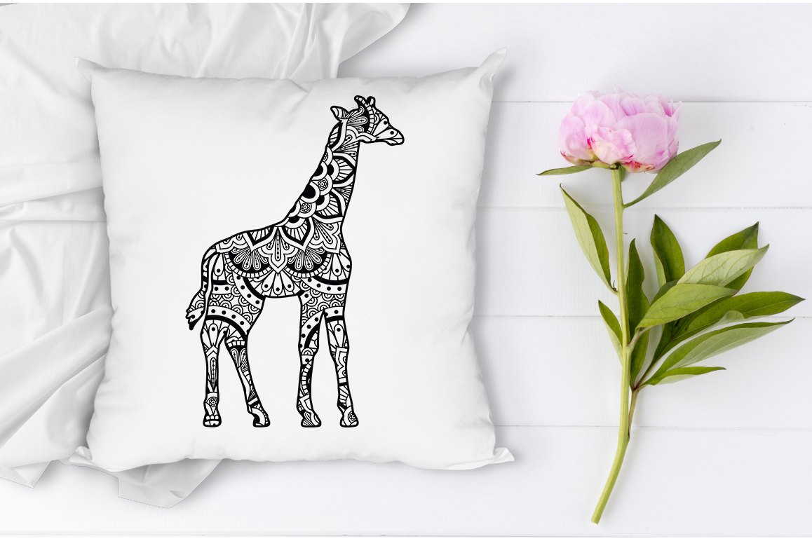 Download Giraffe Mandala SVG Cut Files, Giraffe Mandala Clipart.