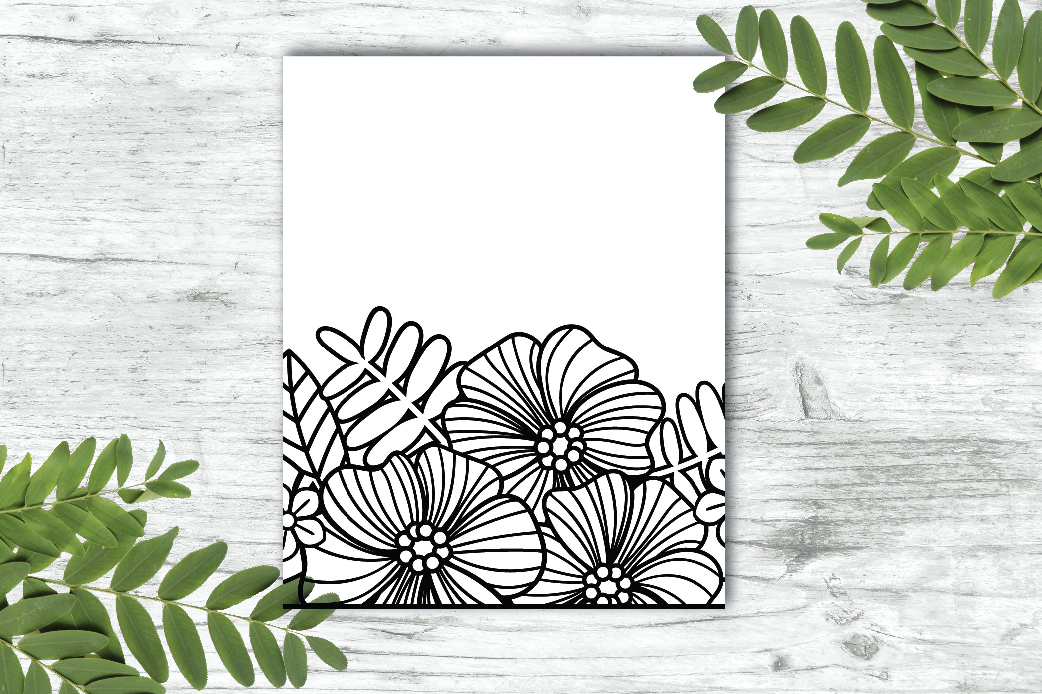 Download Split Floral Border SVG