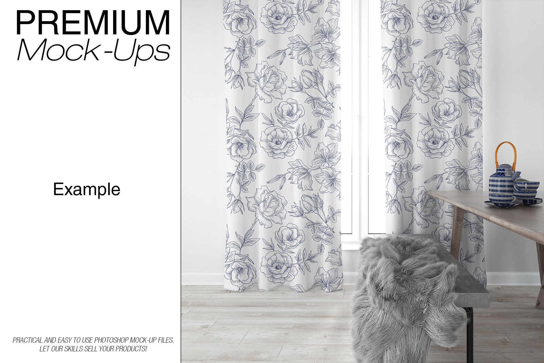 Download Curtains Mockup Pack (127823) | Mock Ups | Design Bundles
