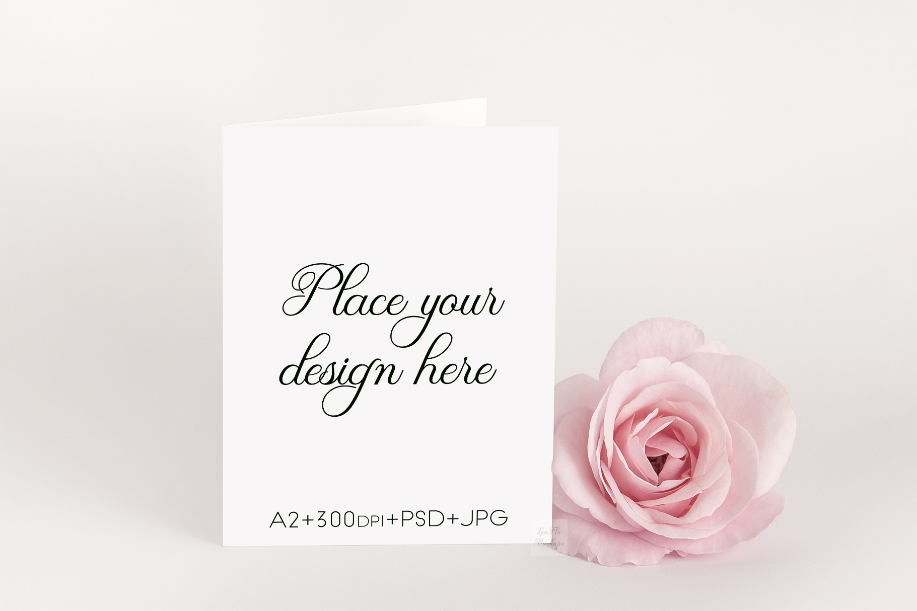 A2 Greeting Card psd Mockup vertical standing invitation (429157