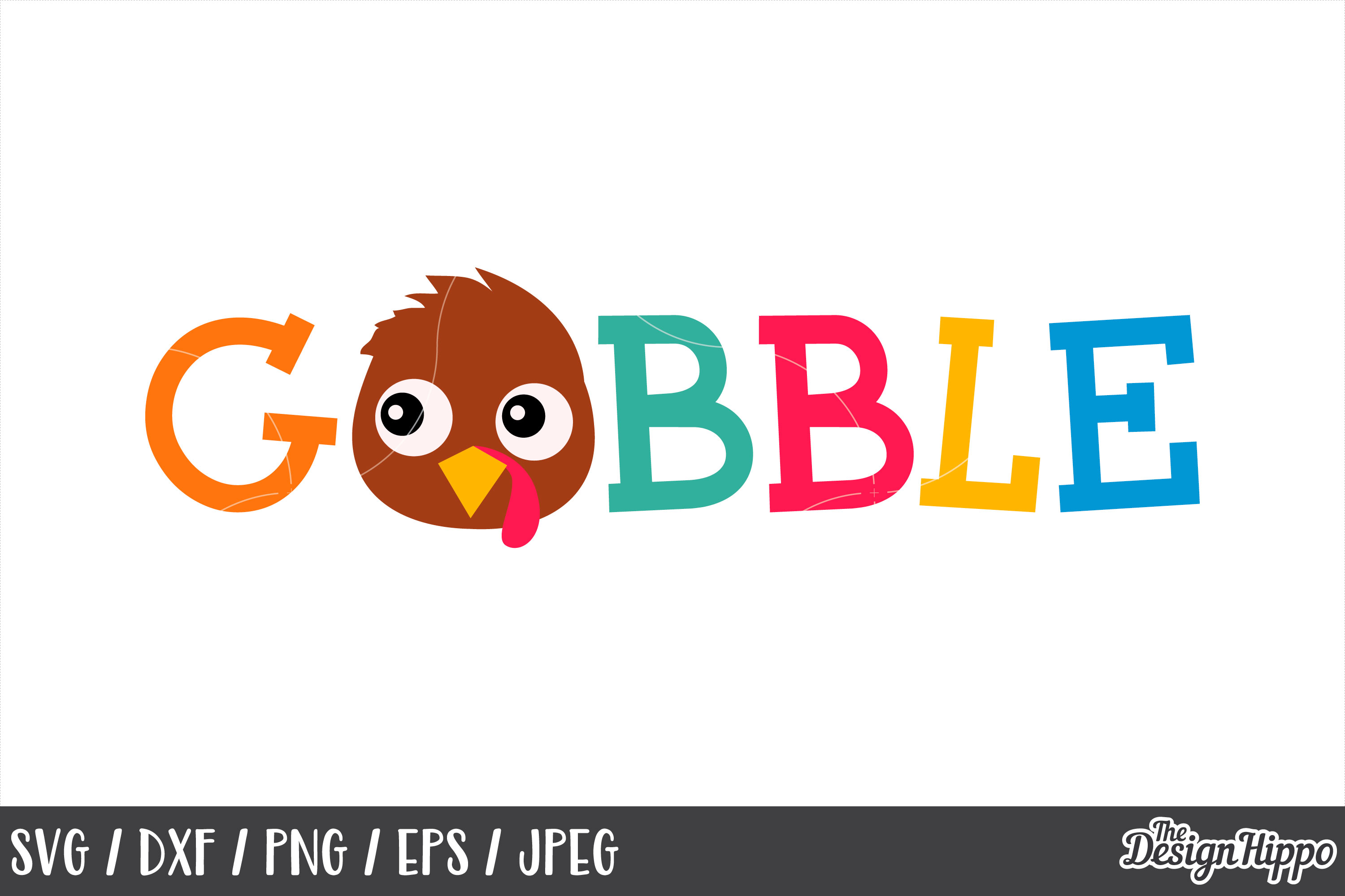 Download Gobble SVG, Kids Thanksgiving, Turkey Boy, SVG, PNG, DXF