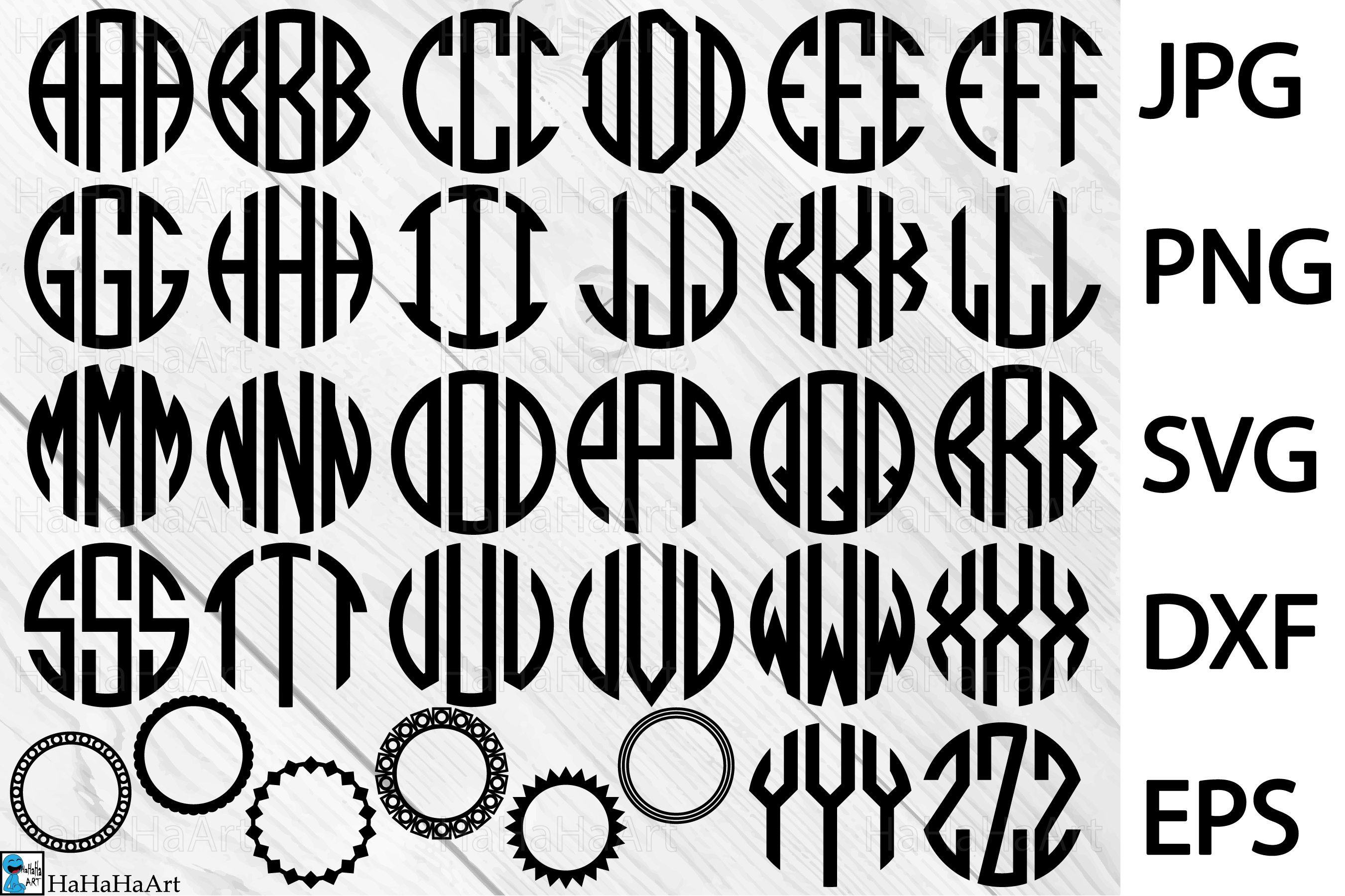 Monogram Alphabet V1 - Clip art / Cutting Files 179c