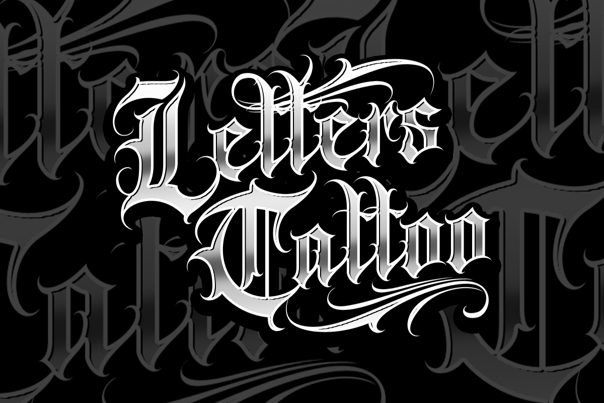 gangster tattoo letter fonts