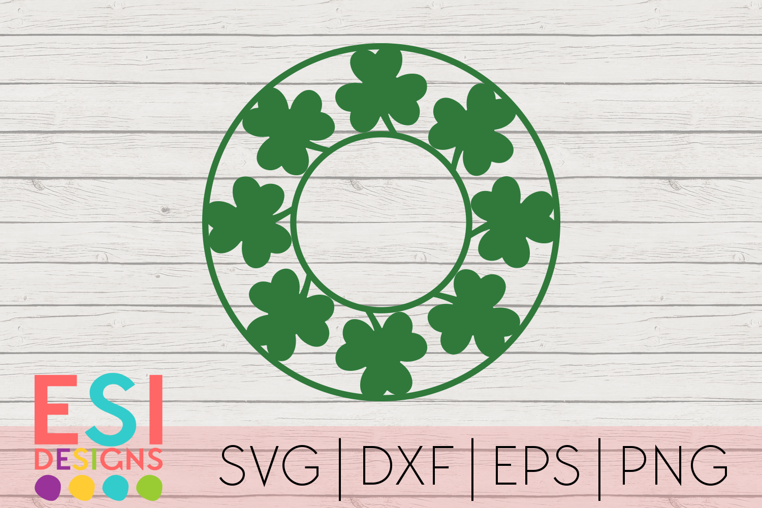 Download St Patrick's Day SVG | Shamrock Circle Monogram (143198 ...