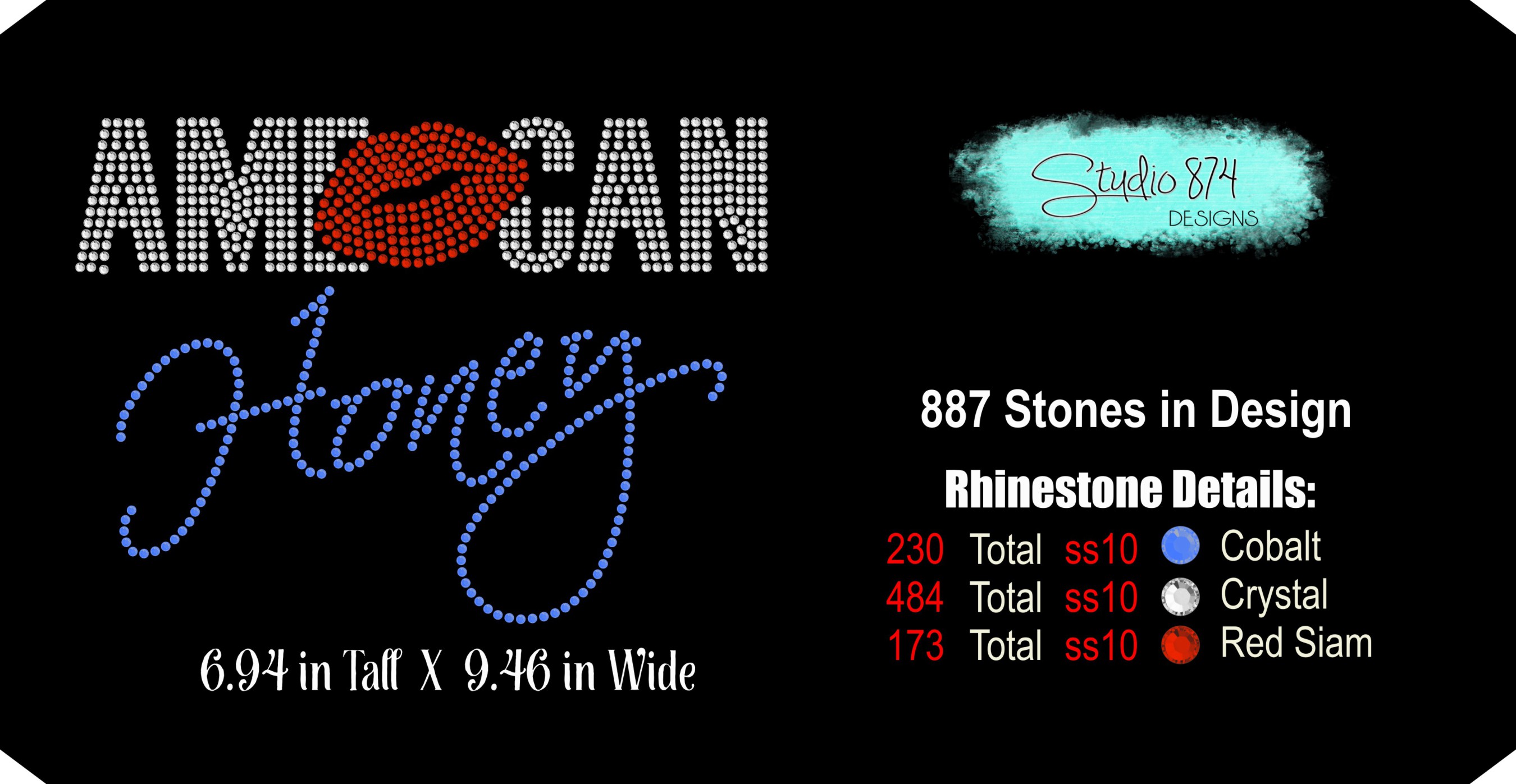 Download American Honey Rhinestone SVG Template R1 (367778) | Cut ...