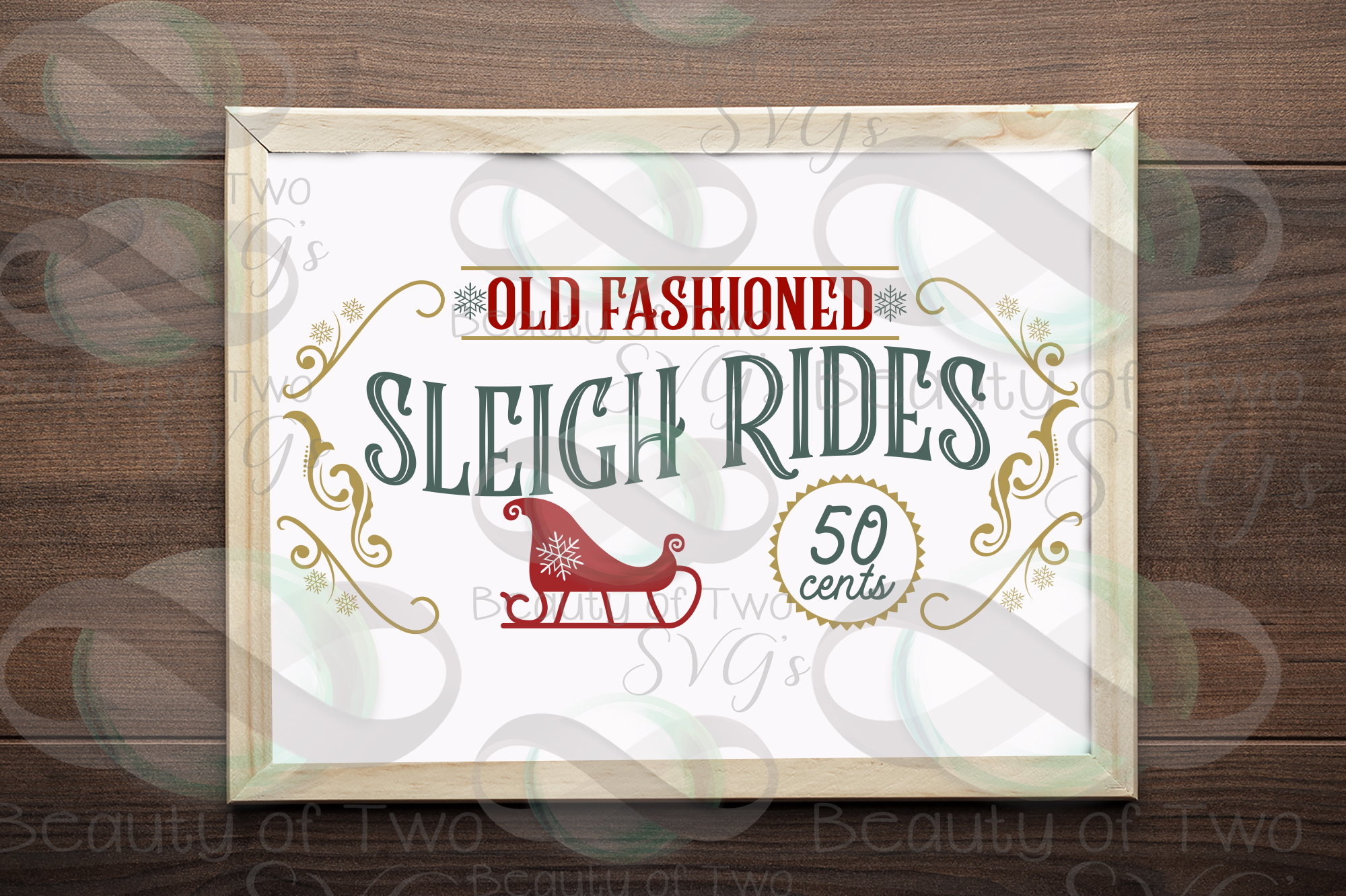 Download Christmas sleigh rides svg & png, Vintage Christmas sign svg