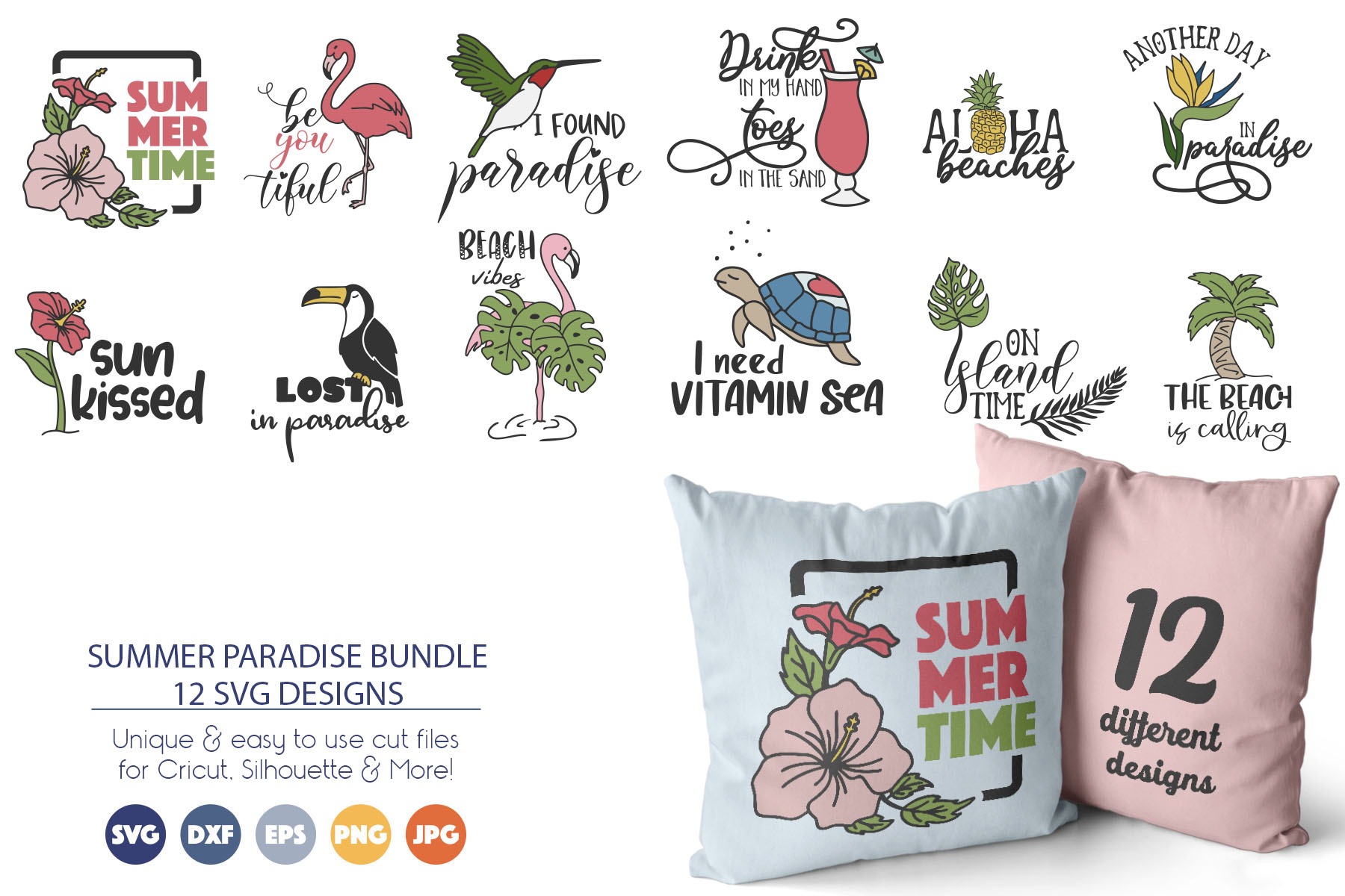 Download Tropical SVG Bundle | Summer SVG Paradise