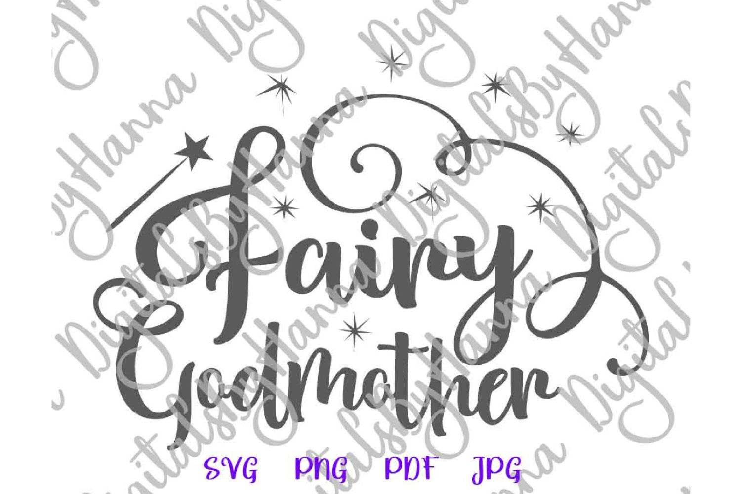 Download Fairy Godmother Cut File Baptism SVG DXF PDF PNG JPG