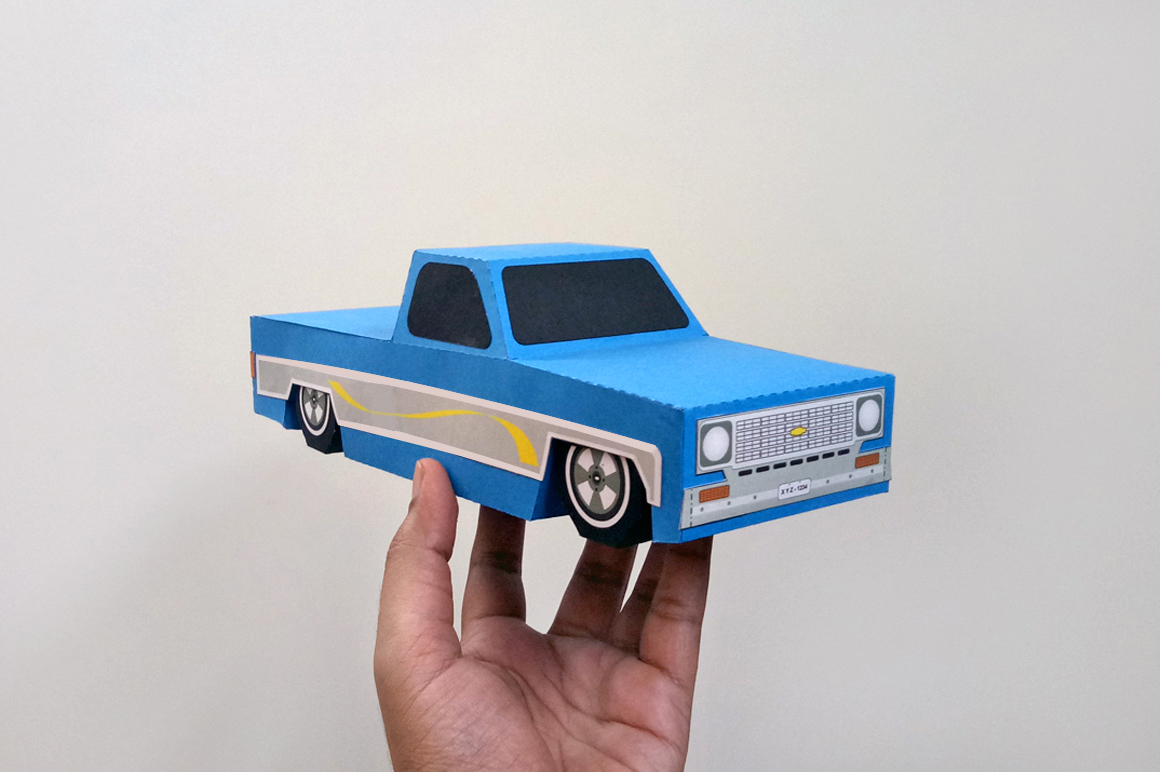 DIY Papercraft Pickup truck,Lowrider truck,Chevy truck