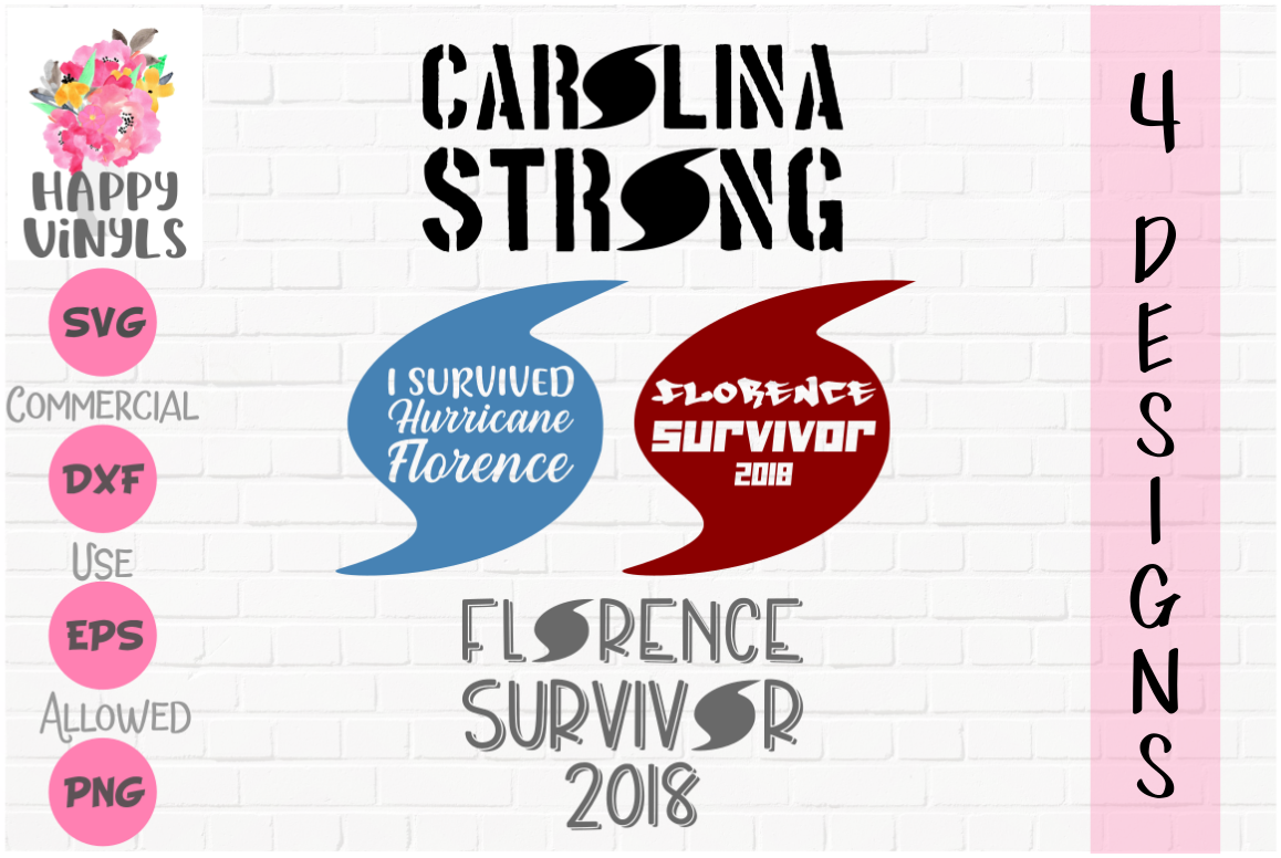 Download Hurricane Florence SVG 4 DESIGNS Bundle by Happy Vinyls