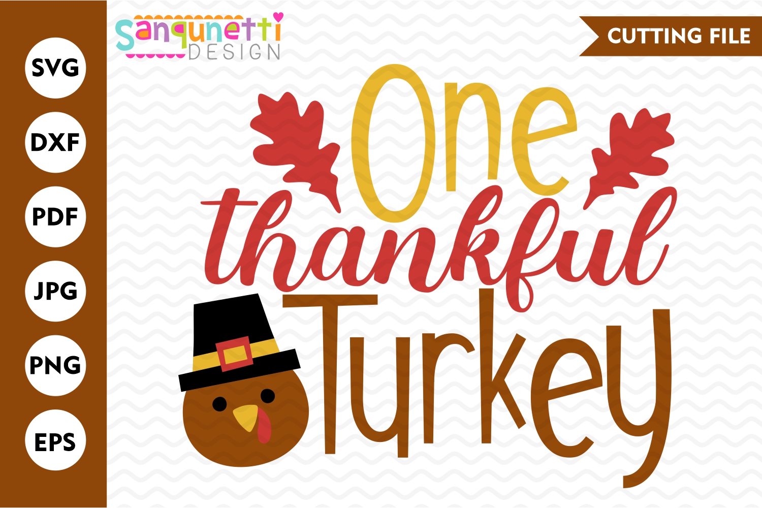 Download One thankful turkey svg, Thanksgiving cut file (362325 ...