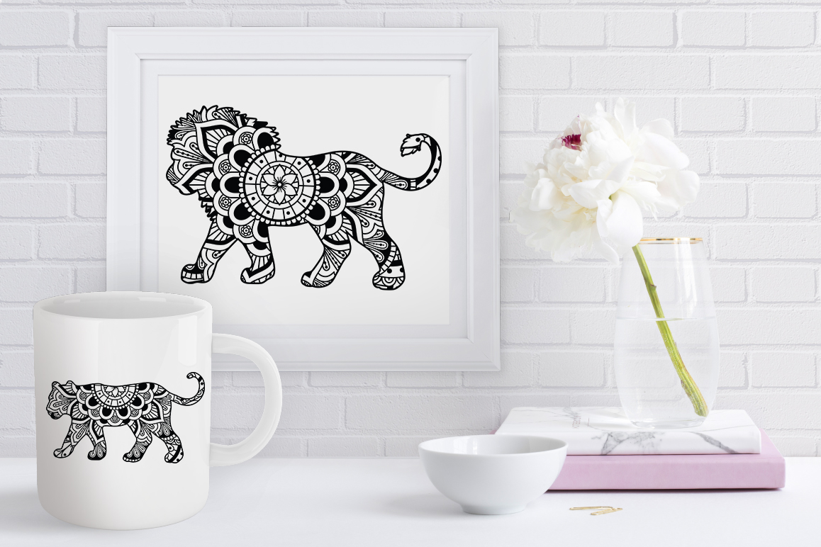 Download Layered Mandala Lion Svg For Crafters - Layered SVG Cut ...