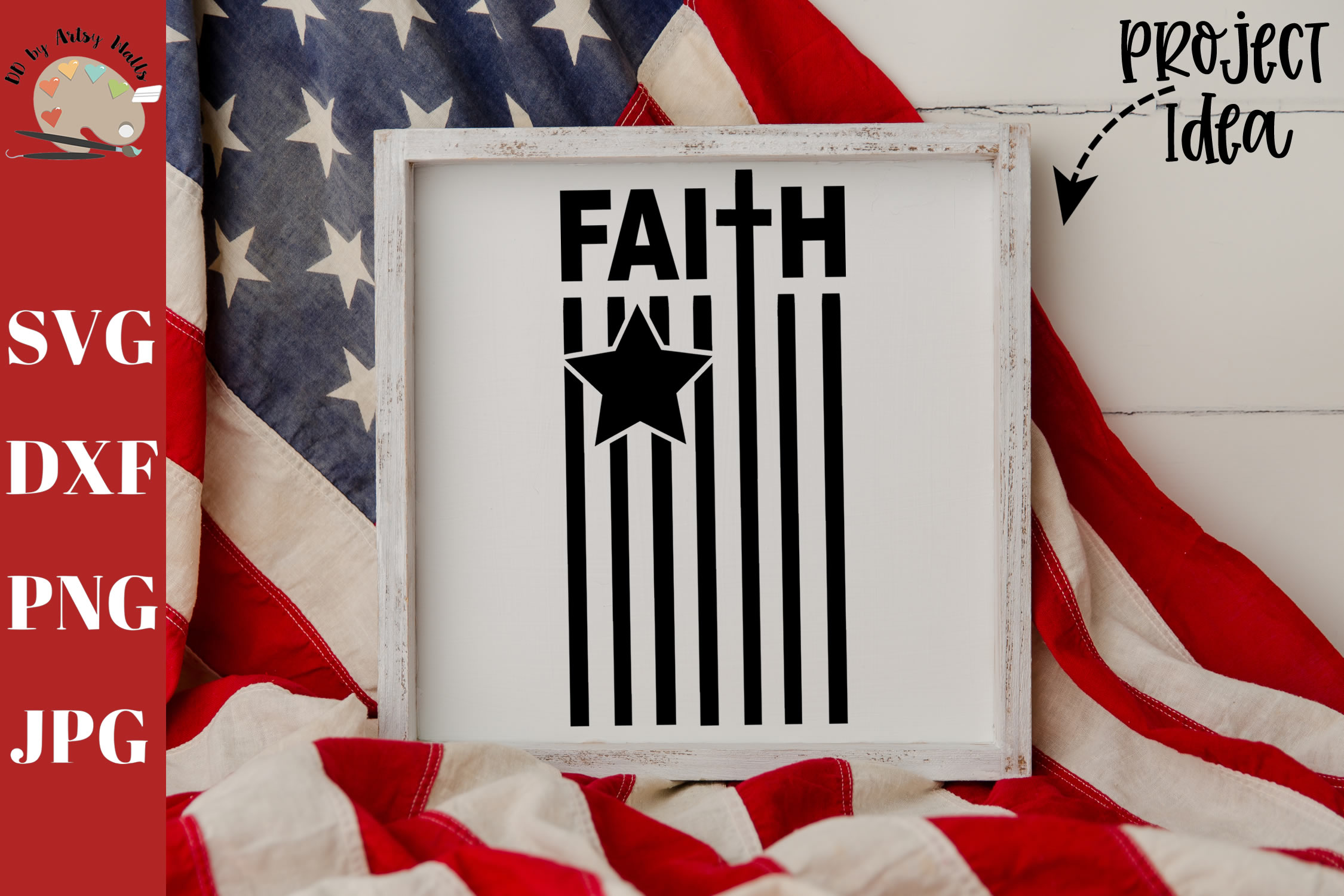 Download Faith Flag svg dxf png, Faith sign decal svg, christian svg