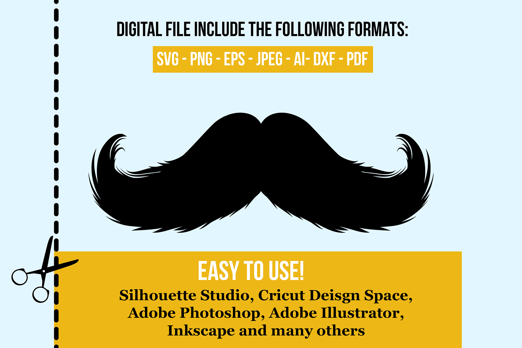 Download Mustache No 2 SVG Cut File (280127) | SVGs | Design Bundles