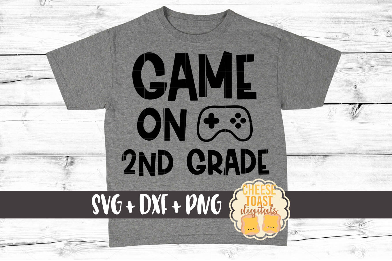 Game On 2nd Grade - Boy First Day of School SVG PNG DXF File