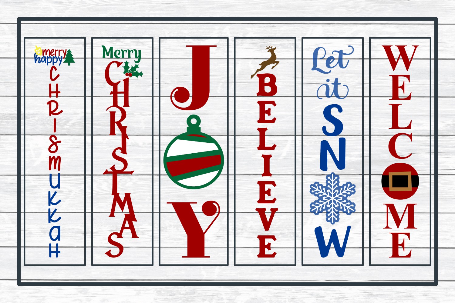 Download Holiday Porch Sign Design Bundle - Christmas SVG Cut Files