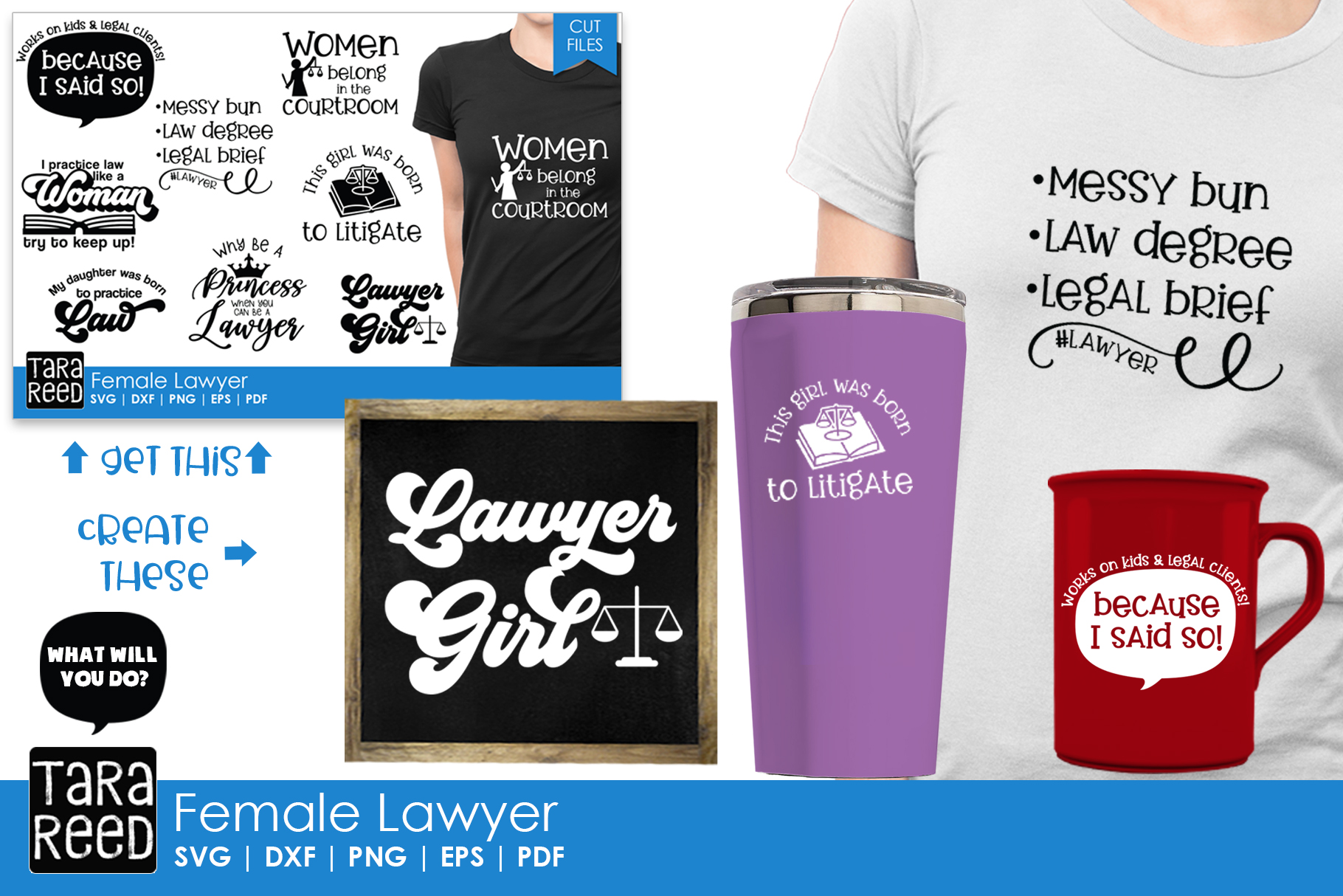 Female Lawyer - SVG and Cut Files for Crafters