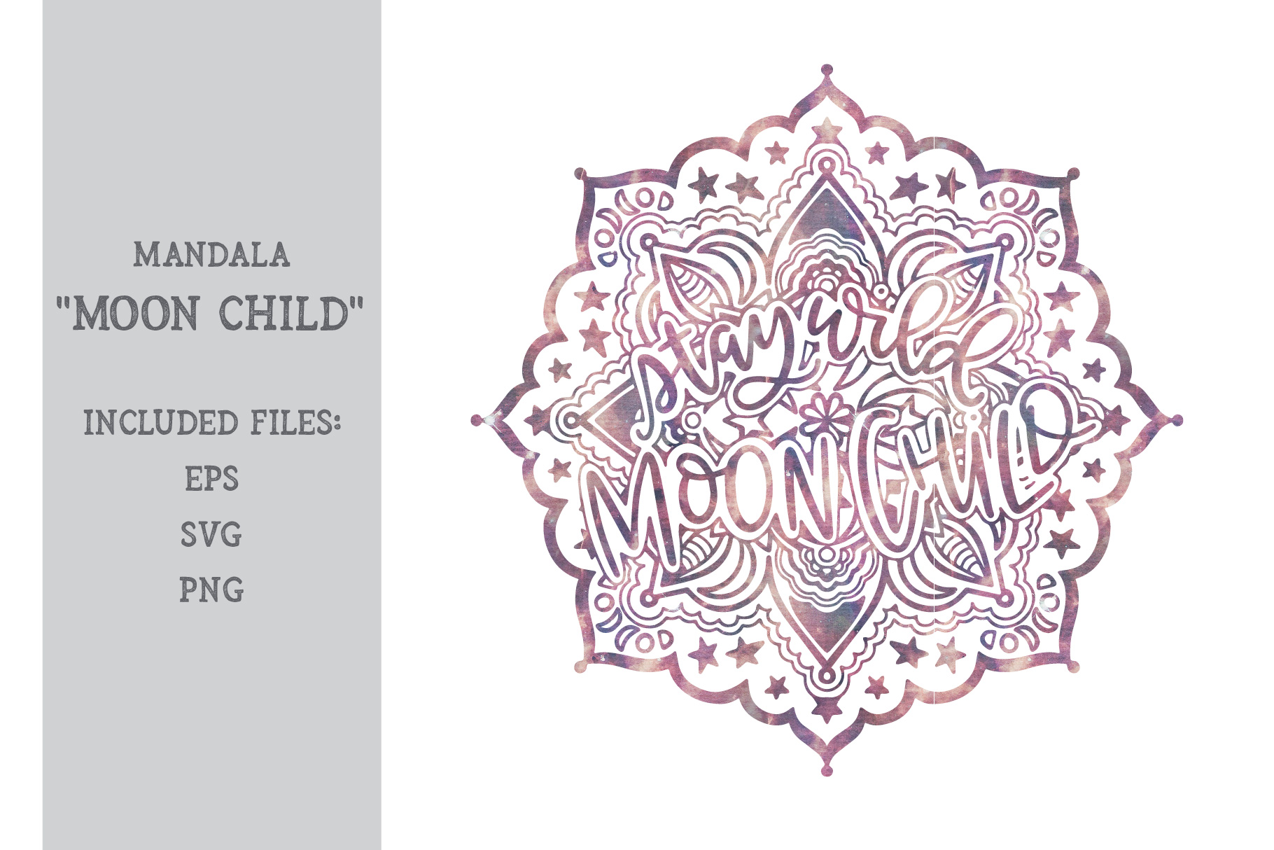 Download Mandala Moon Child PSD Mockup Templates