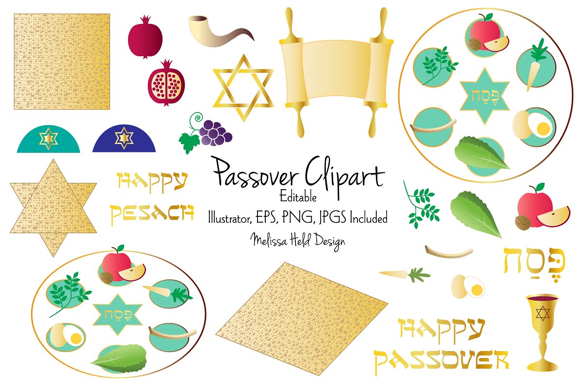 Passover Clipart (163335) | Illustrations | Design Bundles