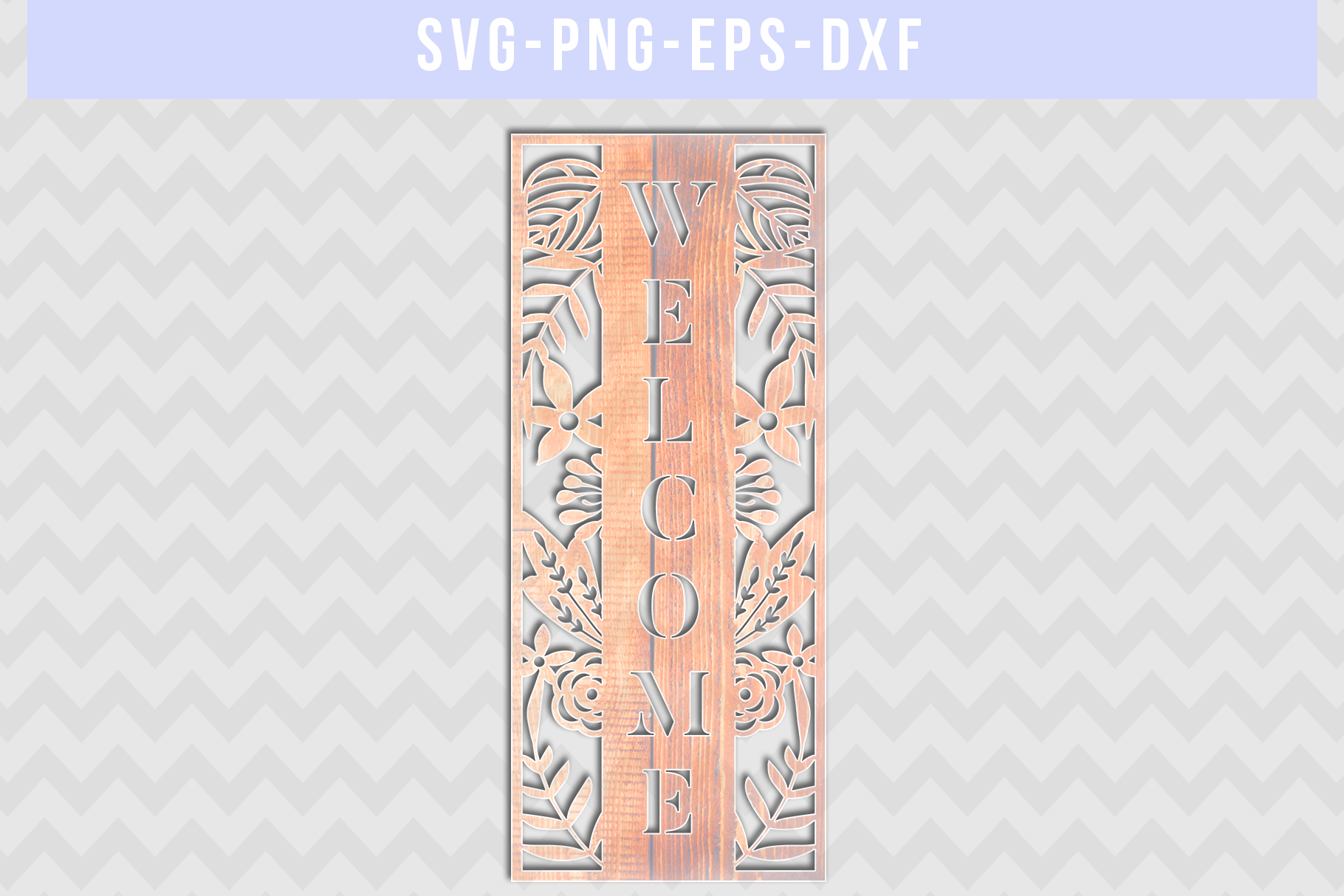 Download Welcome SVG Cut File, Door Hanger, Welcome Sign, DXF EPS ...