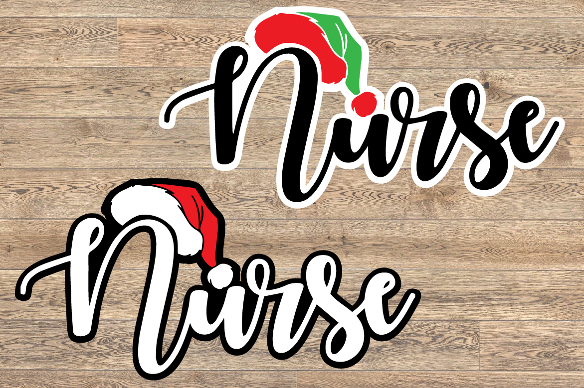Download Santa Nurse elf nurse SVG Christmas svg santa hat 1121s