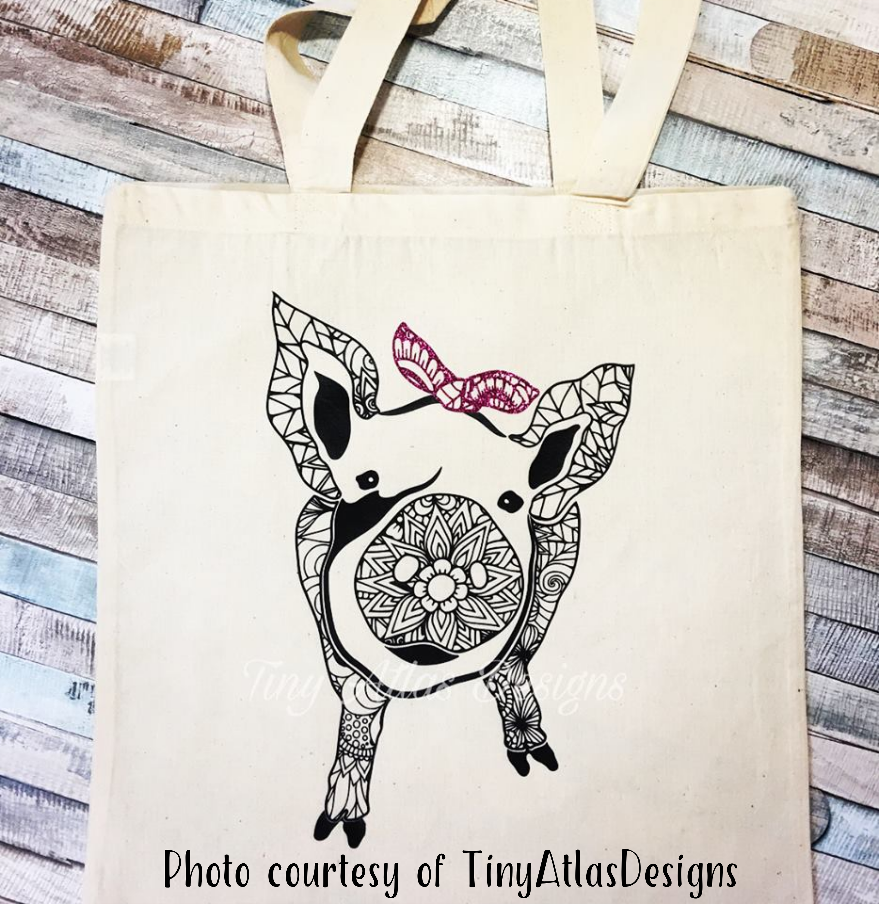 Layered Mandala Pig Svg For Silhouette Layered Svg Cut File