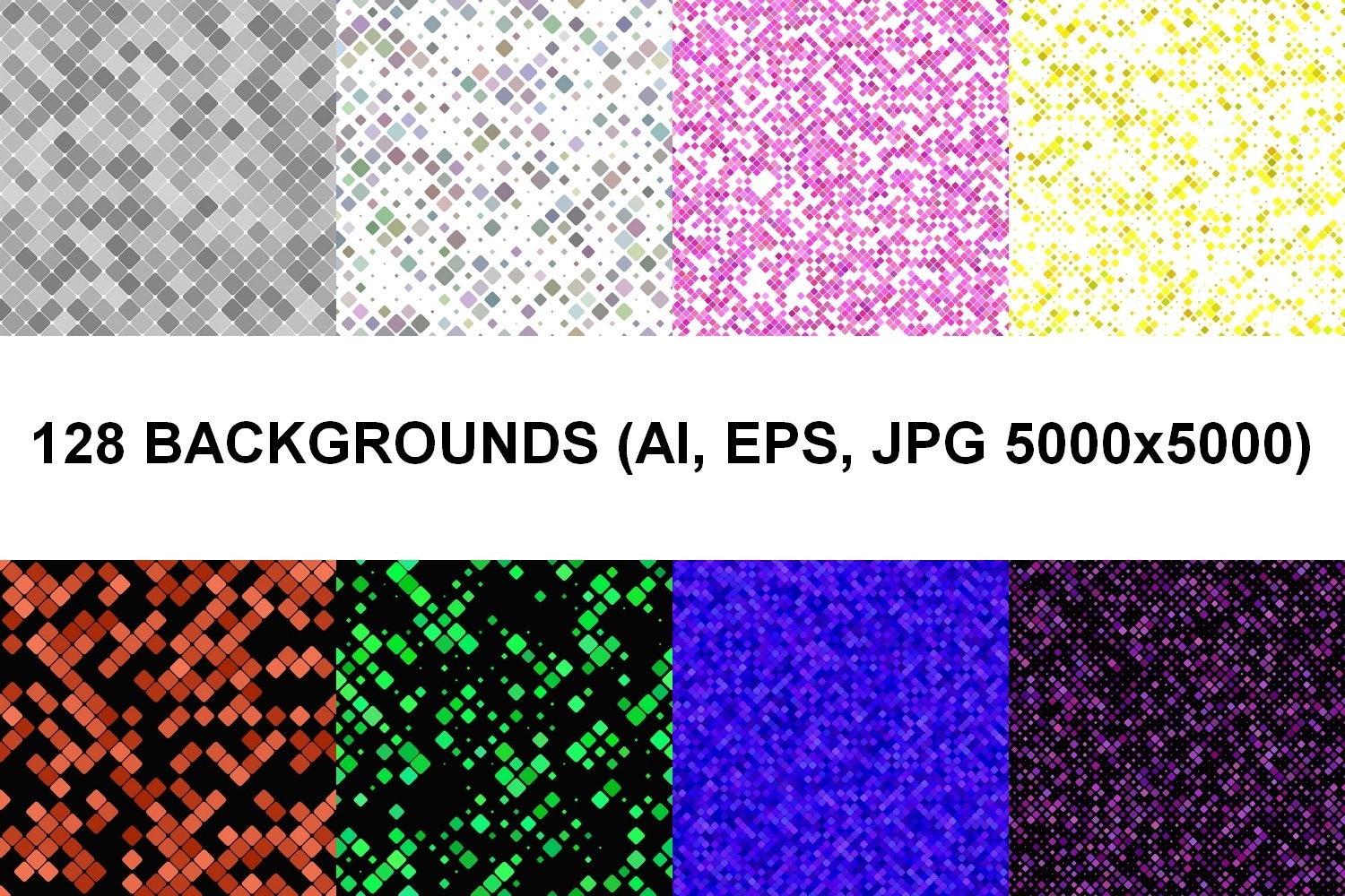 128 Seamless Square Backgrounds Ai Eps 5000x5000