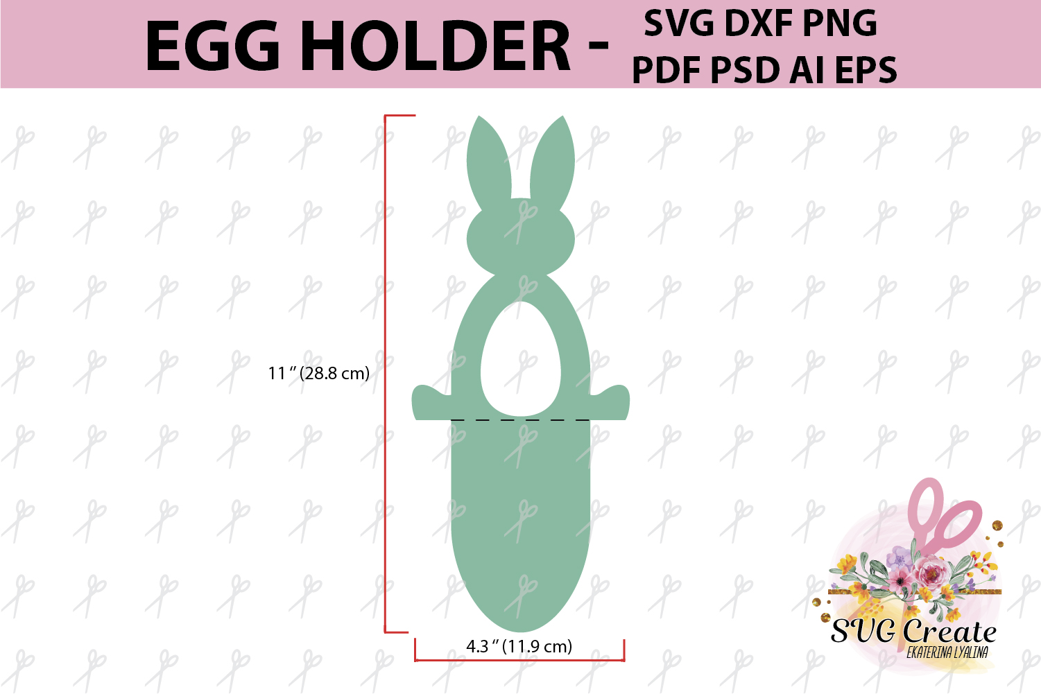 Kinder surprise egg holder, svg cutting file template