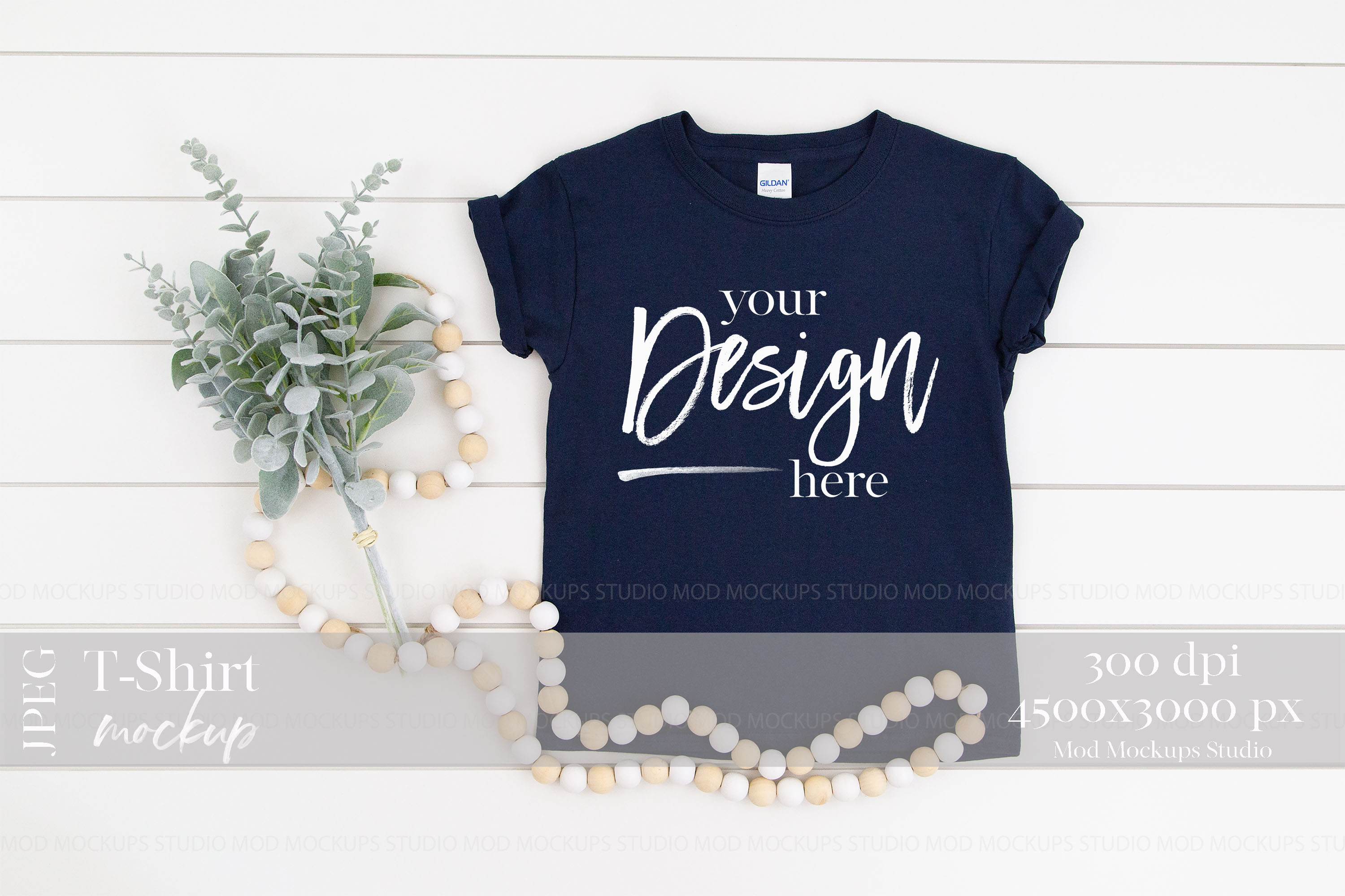 Download TShirt Mockup NAVY | 5000B Gildan Mock up