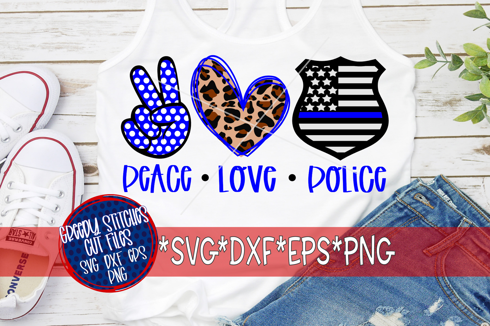 Peace Love Police svg dxf eps png | Law Enforcement SVG