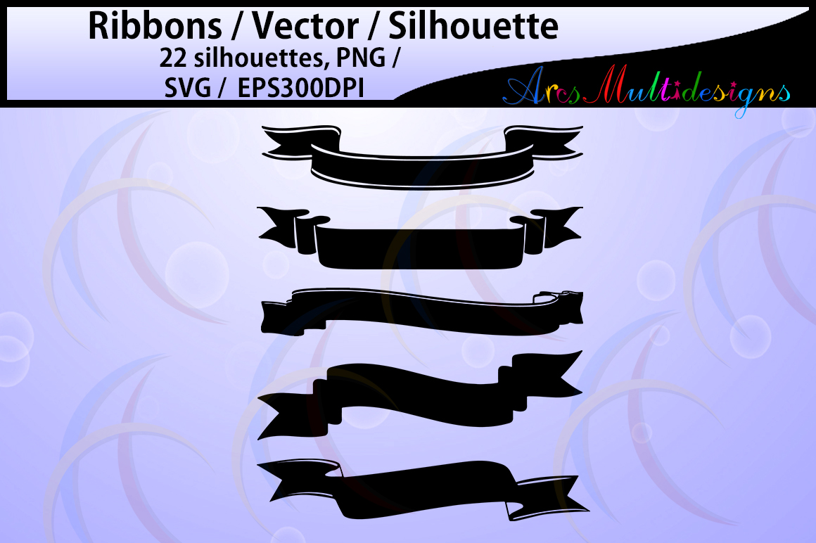 Banners Silhouette Banners Svg Files Digital Clipart Ribbons